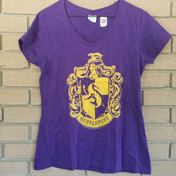 Purple Ladies Harry Potter "HufflePuff" Tshirt Size: Small - Picture 2 of 3